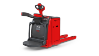 Transpaletas T20-T25 AP N de Linde Material Handling Las transpaletas T20-T25 AP N de Linde Material Handling con plataforma de apoyo desplegable provista de suspensión integral