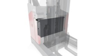 Carretilla retráctil de Linde MH con batería de iones de litio