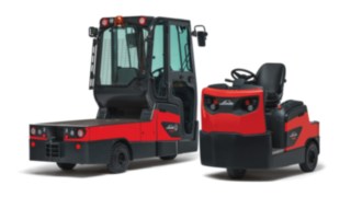 Tractores de arrastre con asiento del conductor P60 - P80 y vehículo plataforma W08 de Linde Material Handling