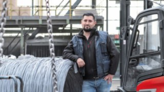 Reportaje de aplicación en el cliente de prueba de Linde Steer Control WDI en Hamm. Reportaje de aplicación en el cliente de prueba de Linde Steer Control WDI en Hamm.