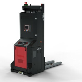 Un apilador I-MATIC CF automatizado y apto para almacenes frigoríficos de Linde Material Handling.