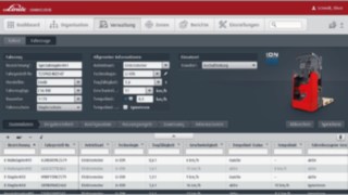 Área 'Administración' del software de gestión de flotas connect:desk de Linde Material Handling En al área 'Administración' del software de gestión de flotas connect:desk de Linde Material Handling se gestionan grandes cantidades de datos.