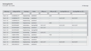 Informe de mantenimiento mediante el software de gestión de flotas de Linde Material Handling Informe de mantenimiento mediante el software de gestión de flotas de Linde Material Handling