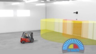 Linde Door Control Circle crea una zona de seguridad circular alrededor de la puerta