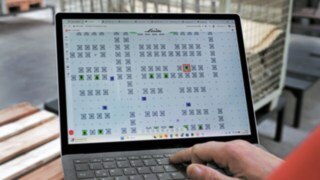 pantalla de ordenador con el software de control del C-MATIC de Linde MH.