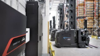 El Linde connect:charger en acción uso en Arvato. El Linde connect:charger