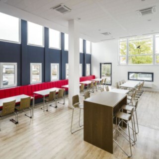 Vista interior del nuevo edificio de Linde