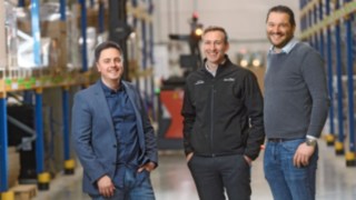 Jens Ritscher, Jefe de Proyectos, filial IDC de FIEGE; Jakob Stoffel, Consultor de Sistemas de Automatización Suffel Fördertechnik; Jens Veltel, Consultor Senior de FIEGE Engineering Jens Ritscher, Jefe de Proyectos, filial IDC de FIEGE; Jakob Stoffel, Consultor de Sistemas de Automatización Suffel Fördertechnik; Jens Veltel, Consultor Senior de FIEGE Engineering