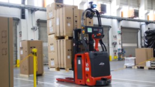 Vehículo automatizado de Linde en acción en Wolf GmbH