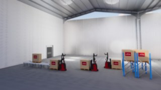 Soluciones automatizadas de Linde para el transporte de sistema de transporte a estantería Ejemplo de un transporte automatizado de sistema de transporte a estantería