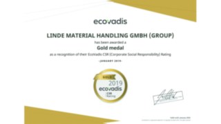 Diploma Linde EcoVadis