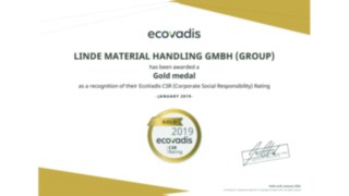 Diploma Linde EcoVadis RSC Diploma Linde EcoVadis